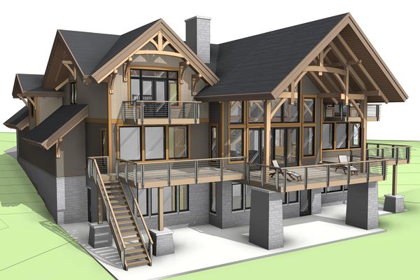 Osprey-Point-Invermere=British-Columbia-Canadian-Timberframes-Design-Rear-Right-Elevation